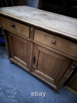 Meuble de rangement vintage rétro antique pour cuisine et salle de bain avec évier en bois