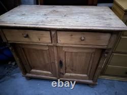Meuble de rangement vintage rétro antique pour cuisine et salle de bain avec évier en bois