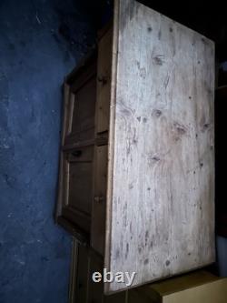 Meuble de rangement vintage rétro antique pour cuisine et salle de bain avec évier en bois