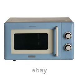 Micro-ondes Ariete Vintage 20L Appareil de cuisine rétro UK Bleu NEUF