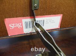 Miroir de sol vintage Stag Minstrel Cheval finition acajou des années 1970