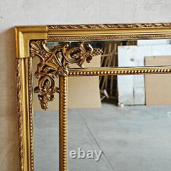 Miroir mural grand style vintage Cimiero Antique GOLD décoratif 91cm x 183cm