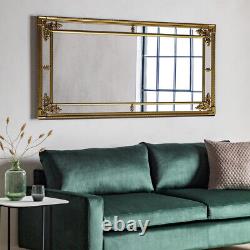Miroir mural grand style vintage Cimiero Antique GOLD décoratif 91cm x 183cm