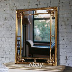 Miroir mural rectangulaire vintage grand Cimiero Antique GOLD décoratif 120cm x 88cm