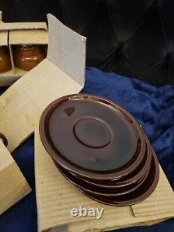 NOUVEL Ensemble de café en céramique rustique vintage avec des tasses marron, café rétro emballé en Allemagne.