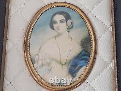 Oeuvre d'art murale ancienne encadrée représentant une dame victorienne - Art mural rustique pour la maison