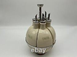 Oliviers & Co Caddy à Huiles de Cuisine Vintage Creut Ensemble de Porte-Huiles MCM Collectible