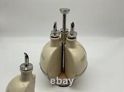 Oliviers & Co Caddy à Huiles de Cuisine Vintage Creut Ensemble de Porte-Huiles MCM Collectible