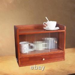 Organisateur de table vintage pour comptoir, armoire pour cuisine et salon, tasses