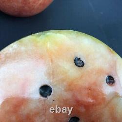 PANIER À FRUITS EN MARBRE POLI VINTAGE FAB KITSCH RÉTRO CUISINE MILIEU DU SIÈCLE