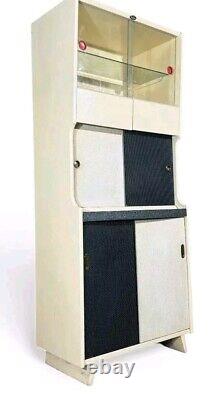 PLACARD DE CUISINE ARMOIRE DE RANGEMENT CUISINE REINE BLEUE FIERTE O MAISON VINTAGE C1940s