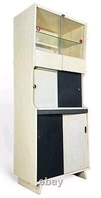 PLACARD DE CUISINE ARMOIRE DE RANGEMENT CUISINE REINE BLEUE FIERTE O MAISON VINTAGE C1940s