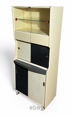PLACARD DE CUISINE ARMOIRE DE RANGEMENT CUISINE REINE BLEUE FIERTE O MAISON VINTAGE C1940s