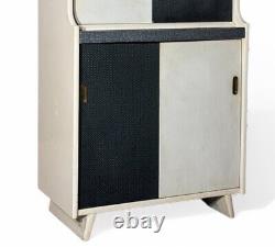 PLACARD DE CUISINE ARMOIRE DE RANGEMENT CUISINE REINE BLEUE FIERTE O MAISON VINTAGE C1940s