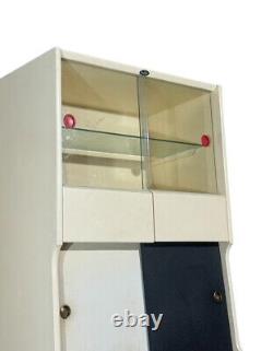 PLACARD DE CUISINE ARMOIRE DE RANGEMENT CUISINE REINE BLEUE FIERTE O MAISON VINTAGE C1940s