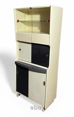 PLACARD DE CUISINE ARMOIRE DE RANGEMENT CUISINE REINE BLEUE FIERTE O MAISON VINTAGE C1940s