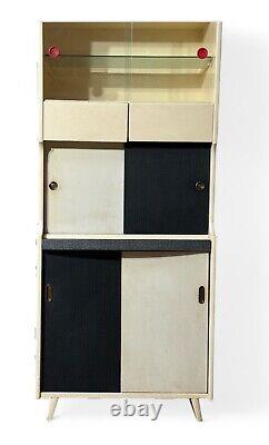 PLACARD DE CUISINE ARMOIRE DE RANGEMENT CUISINE REINE BLEUE FIERTE O MAISON VINTAGE C1940s