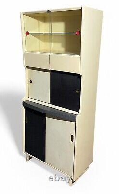 PLACARD DE CUISINE ARMOIRE DE RANGEMENT CUISINE REINE BLEUE FIERTE O MAISON VINTAGE C1940s