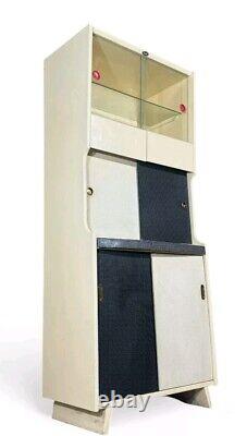 PLACARD DE CUISINE ARMOIRE DE RANGEMENT CUISINE REINE BLEUE FIERTE O MAISON VINTAGE C1940s