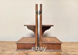 Paire d'armoires murales, étagère suspendue en pin, anciens cabinets de chevet, décoration vintage