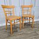 Paire De 2 Chaises De Cuisine Rétro En Bois De Hêtre Massif Vintage Style Mid-century Modern