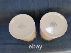 Paire de bocaux de rangement en céramique vintage Martha de Laura Ashley avec couvercle