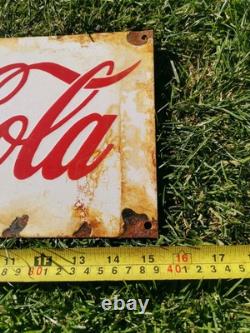 Panneau Émaillé Coca Cola Vintage Pepsi Rolla Coke Man Cave Garage Cuisine Rétro