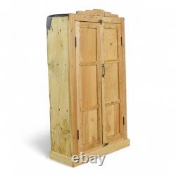 Placard de rangement de cuisine et salle de bain en bois vintage rustique blanchi
