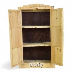 Placard de rangement de cuisine et salle de bain en bois vintage rustique blanchi