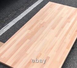 Plan de travail et table en bois massif de hêtre huilé prêt à installer de 27mm d'épaisseur