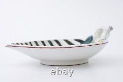 Plat de service Feuille Stig Lindberg Gustavsberg Studio Faïence Vintage du milieu du siècle