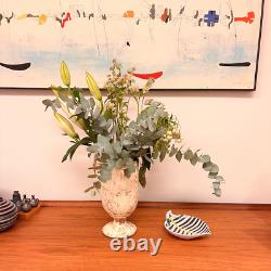 Plat de service Feuille Stig Lindberg Gustavsberg Studio Faïence Vintage du milieu du siècle