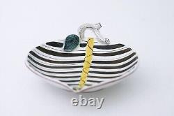 Plat de service Feuille Stig Lindberg Gustavsberg Studio Faïence Vintage du milieu du siècle