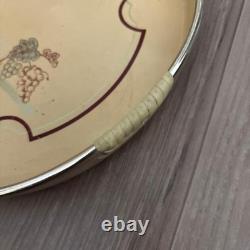 Plateau en métal illustration rétro de raisin 30 cm décor vintage de cuisine