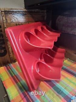 Porte-bouteille à vin en plastique moulé vintage kitch des années 1960-1970 rétro