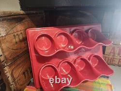 Porte-bouteille à vin en plastique moulé vintage kitch des années 1960-1970 rétro
