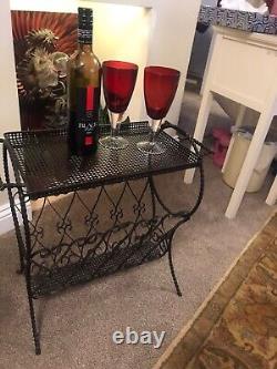 Porte-revues vintage avec plateau amovible