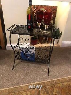 Porte-revues vintage avec plateau amovible