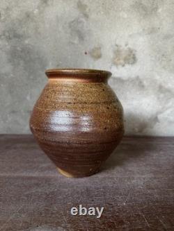 Pot à épices vintage Nic Collins en céramique de studio avec couvercle Powdermills Dartmoor