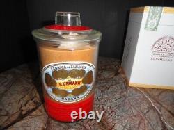 Pot de rangement en verre H Upmann dans sa boîte d'origine 8.75 H x 4.75 Diamètre