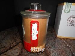 Pot de rangement en verre H Upmann dans sa boîte d'origine 8.75 H x 4.75 Diamètre