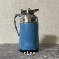 Pot de table vintage en thermos Tigre bleu clair Japon décor de cuisine rétro RARE Pot de table vintage en thermos Tigre bleu clair Japon décor de cuisine rétro RARE