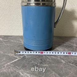 Pot de table vintage en thermos Tigre bleu clair Japon décor de cuisine rétro RARE