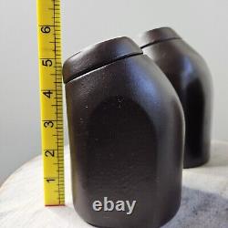 Pots de rangement rétro en céramique brune des années 60/70 à Honiton, Devon, pour café, thé et sucre