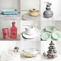 Pots de rangement rétro en céramique brune des années 60/70 à Honiton, Devon, pour café, thé et sucre