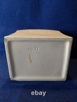 Pots de stockage en céramique vintage norvégienne, plat et boîte à sel peints à la main