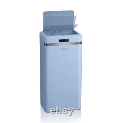 Poubelle capteur Swan SWKA4500BLN gamme rétro 45L en bleu