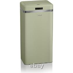 Poubelle carrée à capteur Swan Retro 45L pour cuisine, déchets ménagers, verte SWKA4500GN