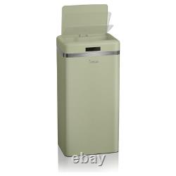 Poubelle carrée à capteur Swan Retro 45L pour cuisine, déchets ménagers, verte SWKA4500GN