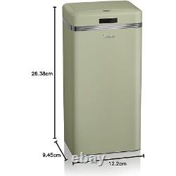 Poubelle carrée à capteur Swan Retro 45L pour cuisine, déchets ménagers, verte SWKA4500GN